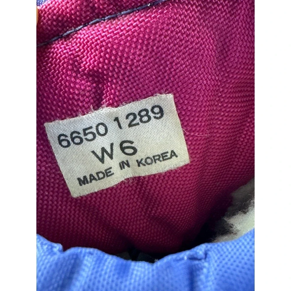 90s Vintage Eddie Bauer Duck Boots Womens 6 Colorblock Teal Magenta Blue Rare